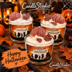 Brown Halloween candle