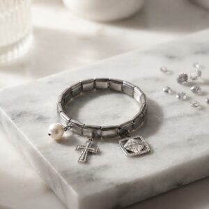 Ατσάλι ασημί bracelet